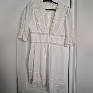 Reformation Ivory Mini Dress, Sz10